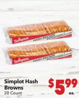 Vallarta Supermarkets Simplot Hash Browns offer