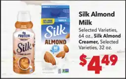 Vallarta Supermarkets Silk Almond Milk offer