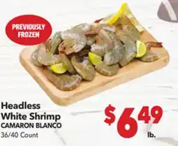 Vallarta Supermarkets Headless White Shrimp / CAMARON BLANCO offer