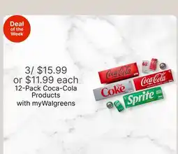 Walgreens 12-Pack Coca-Cola Products offer
