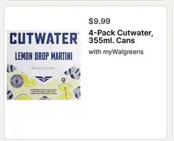 Walgreens 4-Pack Cutwater, 355ml. Cans offer