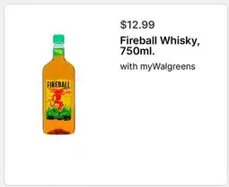 Walgreens Fireball Whisky, 750ml offer