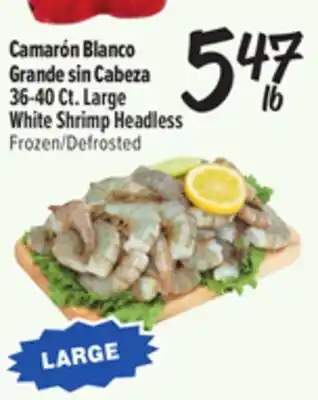 El Super Fresh 36-40 Ct. Large White Shrimp Headless offer