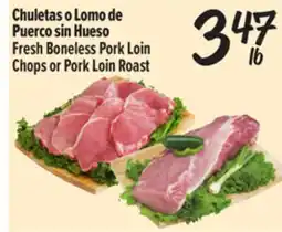 El Super Fresh Fresh Boneless Pork Loin Chops or Pork Loin Roast offer