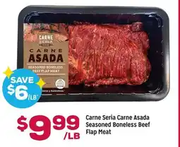 Grocery Outlet Carne Seria Carne Asada Seasoned Boneless Beef Flap Meat offer