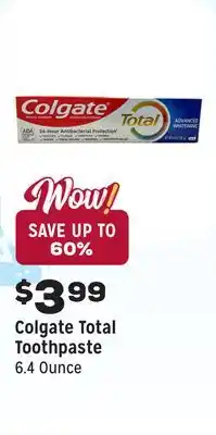 Grocery Outlet Total Toothpaste offer