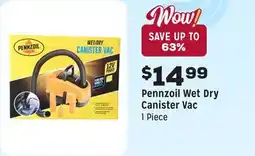 Grocery Outlet Wet Dry Canister Vac offer