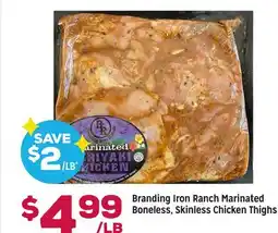 Grocery Outlet Branding Iron Ranch Marinated Boneless, Skinless Chicken Thighs offer