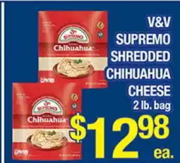 Torres Supermercado V&V SUPREMO SHREDDED CHIHUAHUA CHEESE offer