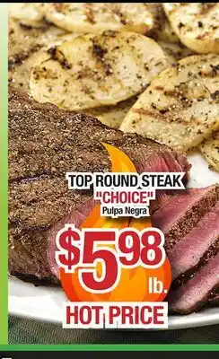 Torres Supermercado TOP ROUND STEAK CHOICE offer