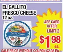 Torres Supermercado EL GALLITO FRESCO CHEESE offer
