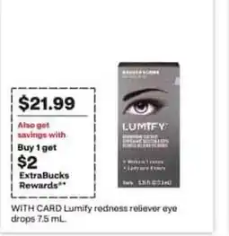 CVS Lumify redness reliever eye drops offer