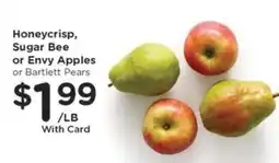 Kroger Honeycrisp, Sugar Bee or Envy Apples or Bartlett Pears offer
