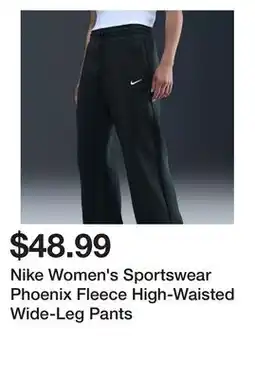 Dick's Sporting Goods Nike Women's Sportswear Phoenix Fleece High-Waisted Wide-Leg Pants offer