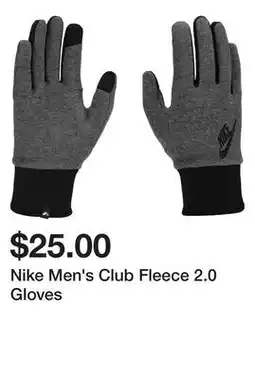Dick's Sporting Goods Nike Men's Club Fleece 2.0 Gloves offer