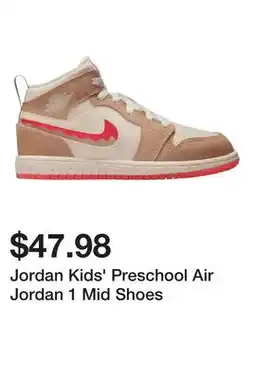 Dick's Sporting Goods Jordan Kids' Preschool Air Jordan 1 Mid Shoes offer