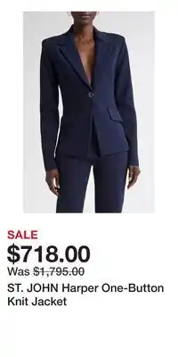 Nordstrom ST. JOHN Harper One-Button Knit Jacket offer