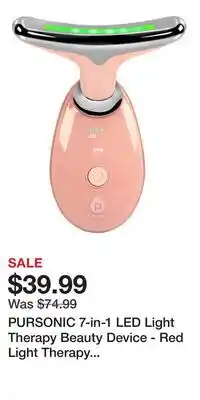 Nordstrom PURSONIC 7-in-1 LED Light Therapy Beauty Device - Red Light Therapy Face & Neck Sculpting Wand offer