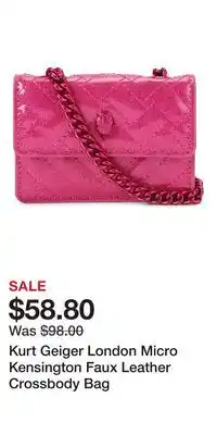 Nordstrom Kurt Geiger London Micro Kensington Faux Leather Crossbody Bag offer
