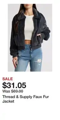 Nordstrom Thread & Supply Faux Fur Jacket offer