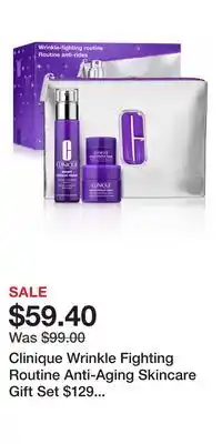 Nordstrom Clinique Wrinkle Fighting Routine Anti-Aging Skincare Gift Set $129 Value offer