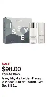 Nordstrom Issey Miyake Le Sel d'Issey 2-Pieace Eau de Toilette Gift Set $169 Value offer