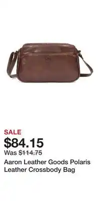 Kohl's Aaron Leather Goods Polaris Leather Crossbody Bag offer