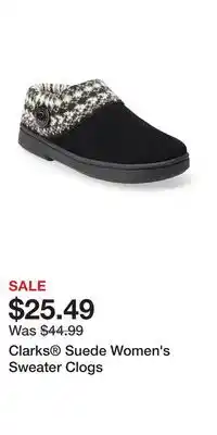 Kohl's Clarks Suede Women's Sweater Clogs offer