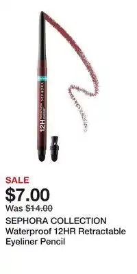 Kohl's SEPHORA COLLECTION Waterproof 12HR Retractable Eyeliner Pencil offer