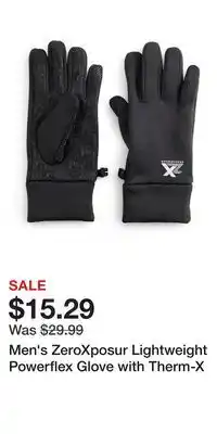 Kohl's Men's ZeroXposur Lightweight Powerflex Glove with Therm-X offer