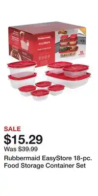 Kohl's Rubbermaid EasyStore 18-pc. Food Storage Container Set offer