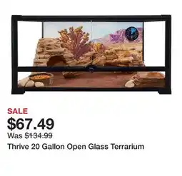 Petsmart Thrive 20 Gallon Open Glass Terrarium offer