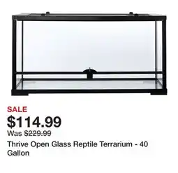 Petsmart Thrive Open Glass Reptile Terrarium - 40 Gallon offer