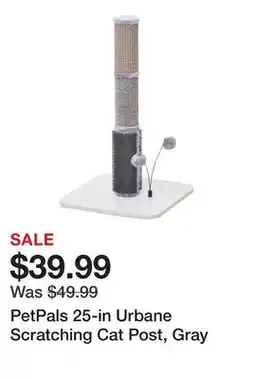 Petsmart PetPals 25-in Urbane Scratching Cat Post, Gray offer