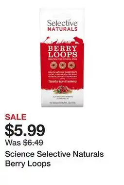Petsmart Science Selective Naturals Berry Loops offer