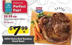Winn Dixie USDA Choice Beef Boneless Chuck Roast offer