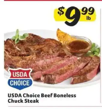USDA Choice Beef Boneless Chuck Steak