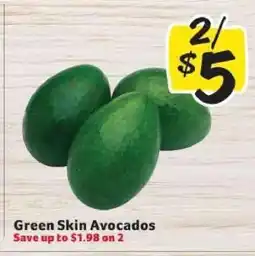 Winn Dixie Green Skin Avocados offer