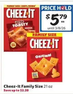 Winn Dixie Cheez-It Family Size offer