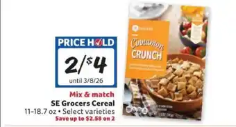 Winn Dixie SE Grocers Cereal offer
