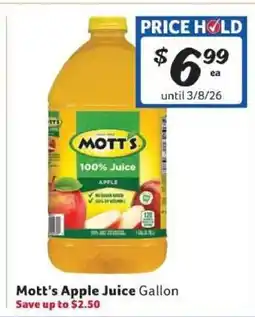Winn Dixie Mott's Apple Juice offer