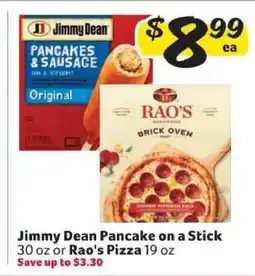 Winn Dixie Jimmy Dean Pancake on a Stick or Rao's Pizza offer