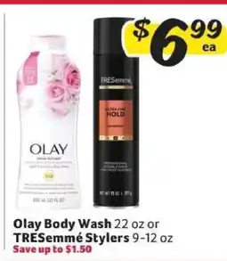 Winn Dixie Olay Body Wash or TRESemmé Stylers offer
