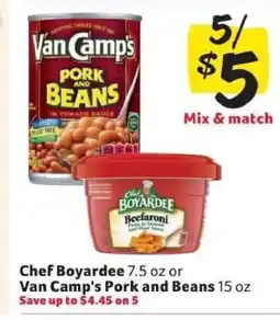 Winn Dixie Chef Boyardee or Van Camp's Pork and Beans offer