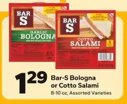 Save a Lot Bar-S Bologna or Cotto Salami offer