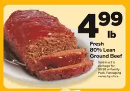 Save a Lot Fresh 80% Lean Ground Beef offer