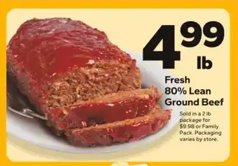 Save a Lot Fresh 80% Lean Ground Beef offer