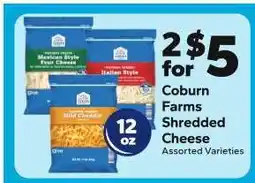 Save a Lot Coburn Farms Shredded Cheese offer