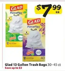 Winn Dixie Glad 13 Gallon Trash Bags offer