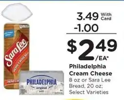 Kroger Philadelphia Cream Cheese or Sara Lee Bread offer